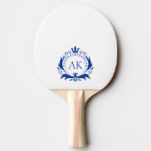 Blue Crown-Lijst monogram Tafeltennisbatje (Achterkant)