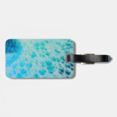 Blue Crush - Abstract Coastal Artwork  Bagagelabel (Achterkant horizontaal)