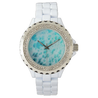 Blue Crush - Abstract Coastal Artwork Horloge