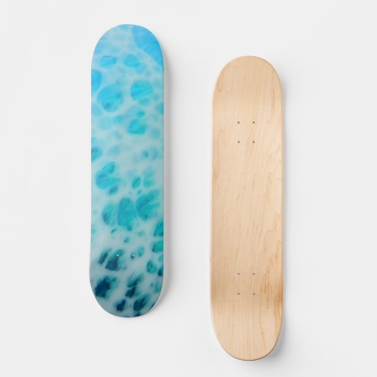 Blue Crush - Abstract Coastal Artwork  Skateboard (Voorkant)