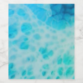 Blue Crush - Abstract Coastal Artwork  Wijn Etiket (Enkel label)