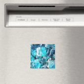 Blue Crystal Chunks Magneet (Insitu (Vaatwasser))