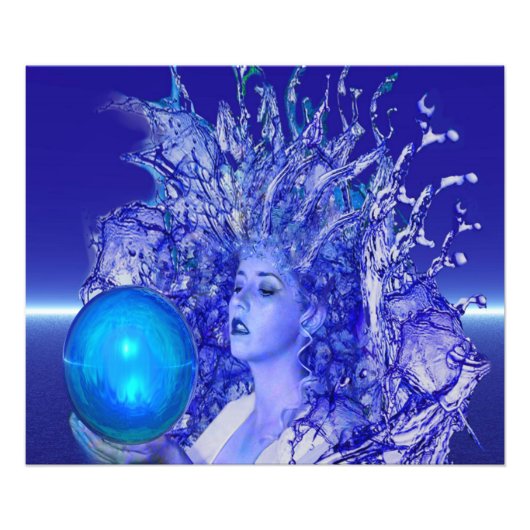 Blue Crystal Foto Afdruk (Voorkant)