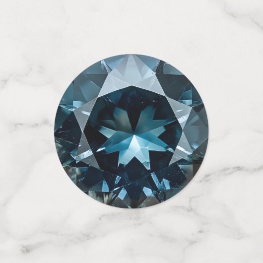 Blue Crystal Pattern Confetti (Kleine voorkant)