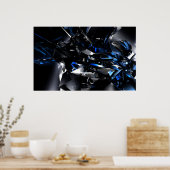 Blue Crystal Poster (Keuken)