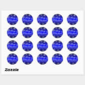 Blue Crystal Sneeuwvlok Kerst sticker (Vel)