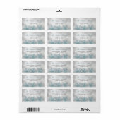 Blue Crystal Snowflake Étiquettes de adresse de No (Feuille entière)