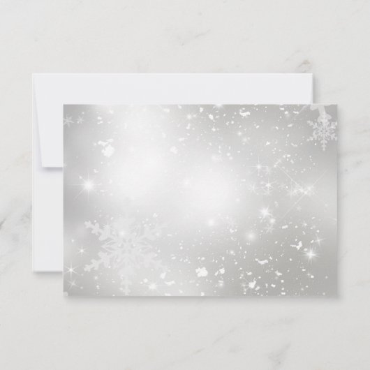 Blue Crystal Snowflake fête de Noël RSVP (Dos)