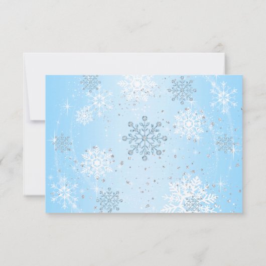 Blue Crystal Snowflake Winter Wonderland RSVP (Dos)