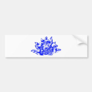 Blue Crystalline Lotus Bumpersticker