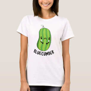 Blue-cumber Funny Sad Veggie Cucumber Pun T-shirt