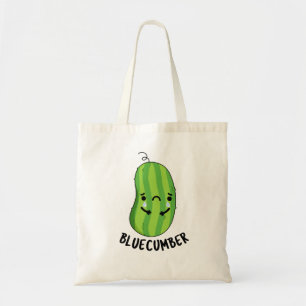 Blue-cumber Funny Sad Veggie Cucumber Pun Tote Bag