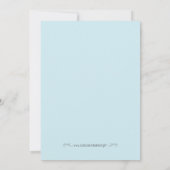 Blue Cupcake Baby shower Invitation Kaart (Achterkant)