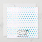 Blue Cupcake Baby shower Invitation Kaart (Achterkant)