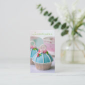 Blue Cupcake bakkerij Visitekaartje (Staand voorkant)