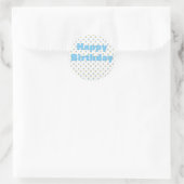 Blue Cupcake Birthday Sticker (Tas)