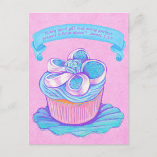 Blue Cupcake~Good Cadeauscript Briefkaart