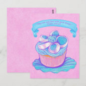 Blue Cupcake~Good Things Carte postale (Devant / Derrière)