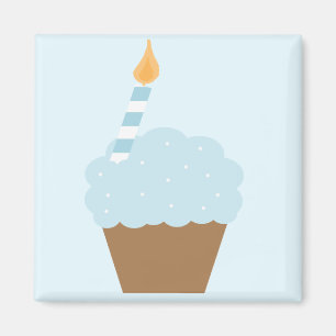 Blue Cupcake Magneet