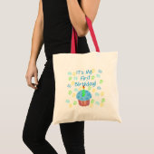 Blue Cupcake met kaarle First Birthday Tote Bag (Voorkant (product))