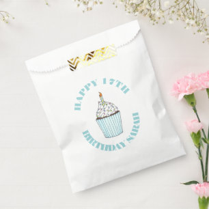 Blue Cupcake Specialized Birthday Party Favor Bedankzakje
