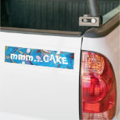 Blue Cupcakes 'mmm.. cake' bumpersticker (Op Truck)