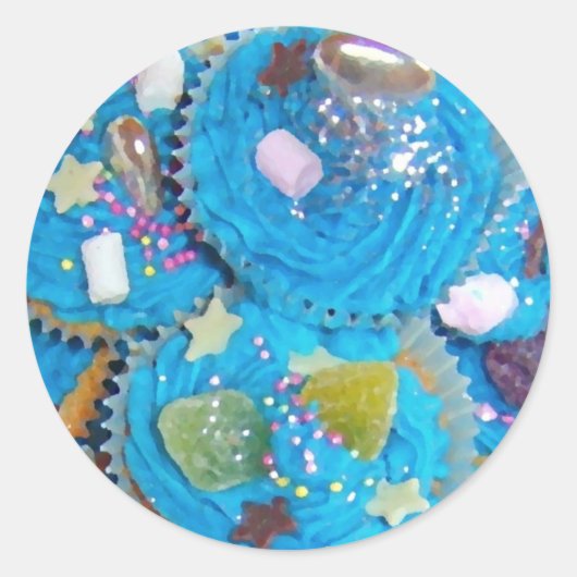 Blue Cupcakes sticker (Voorkant)