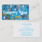 Blue Cupcakes texte avant carte de visite blanc (Devant / Derrière)