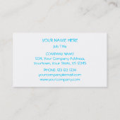 Blue Cupcakes texte avant carte de visite blanc (Dos)