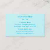 Blue Cupcakes texte avant carte de visite bleu (Dos)