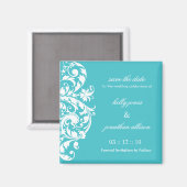 Blue Curacao Save the Date Wedding Magnet Magneet (Voorkant / Achterkant)