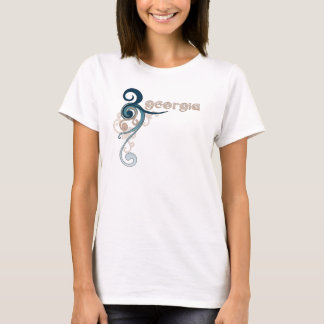Blue Curly Georgia T-Shirt