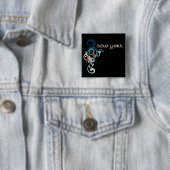 Blue Curly New York Button Dark (In situ)