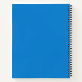 Blue Curving Line Pattern op Grey Notitieboek (Achterkant)