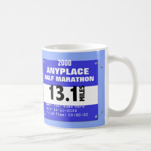Blue Custom Anyplace halve marathon, 13,1 Miles Koffiemok