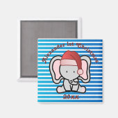 Blue Custom Baby Boy Name First Kerstmis 2022 Magneet (Voorkant / Achterkant)