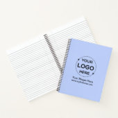 Blue Custom Business Logo Notitieboek (Binnen)