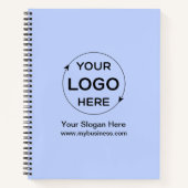 Blue Custom Business Logo Notitieboek (Voorkant)