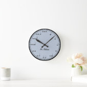 Blue Custom Muzieknoten Ronde Klok (Huis)