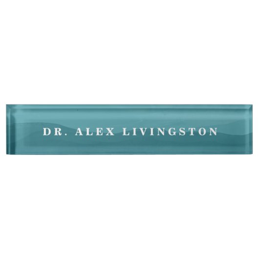 Blue Custom PhD Afstuderen Gift Name plate Naambordje (Voorkant)