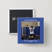 Blue Custom Photo Button (Voorkant /achterkant)