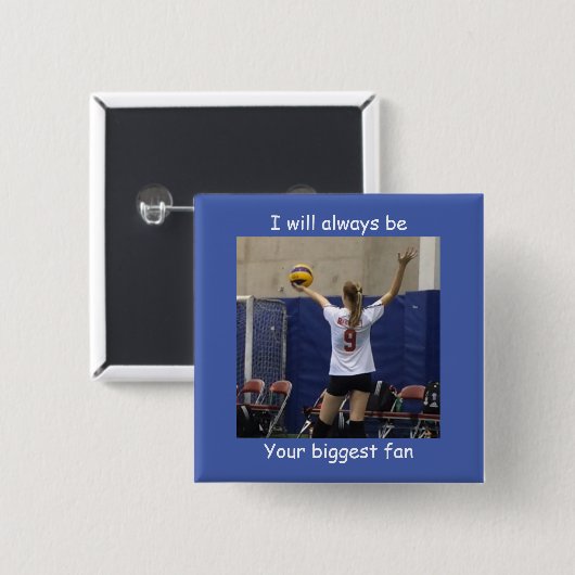 Blue Custom Photo Button (Voorkant /achterkant)