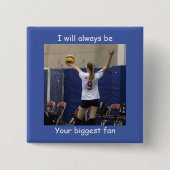 Blue Custom Photo Button (Voorkant)