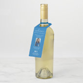 Blue Custom Realtor Open Huis Waterfles Labels (Schuin)