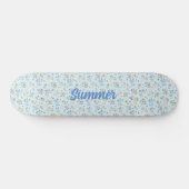 Blue Custom Trendy Wildflower Pattern Skateboard (Horizontaal)