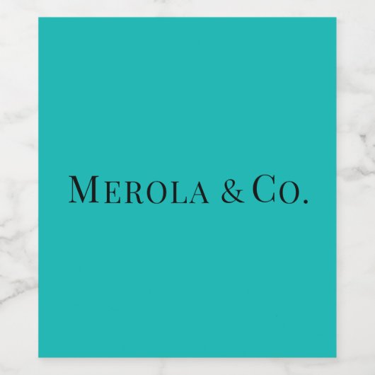 \Blue Custom Wine Sparkling Wine Étiquette (Étiquettes simples)