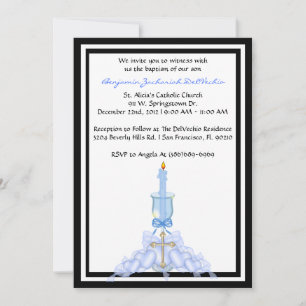 Blue CUTE Community/Baptism Invite Kaart