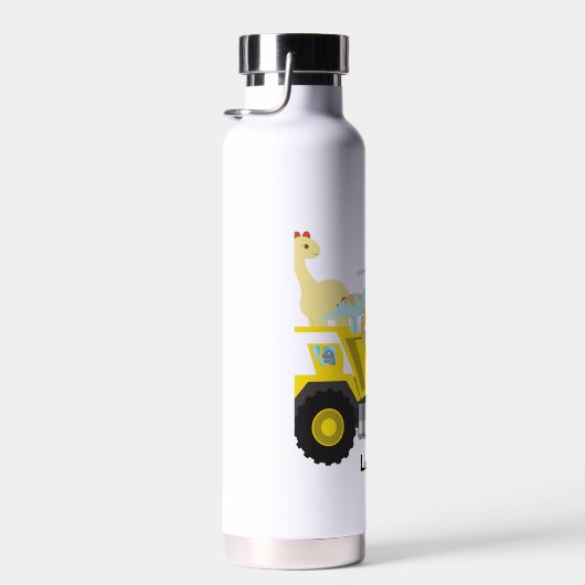 Blue Cute leuke dinosaurustractor naar school Waterfles (Rechts)