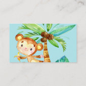 Blue Cute Monkey 2 Baby Books Request Informatiekaartje (Achterkant)