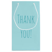 Blue Cute Monkey Baby Boy Announcement 2 Klein Cadeauzakje (Achterkant)